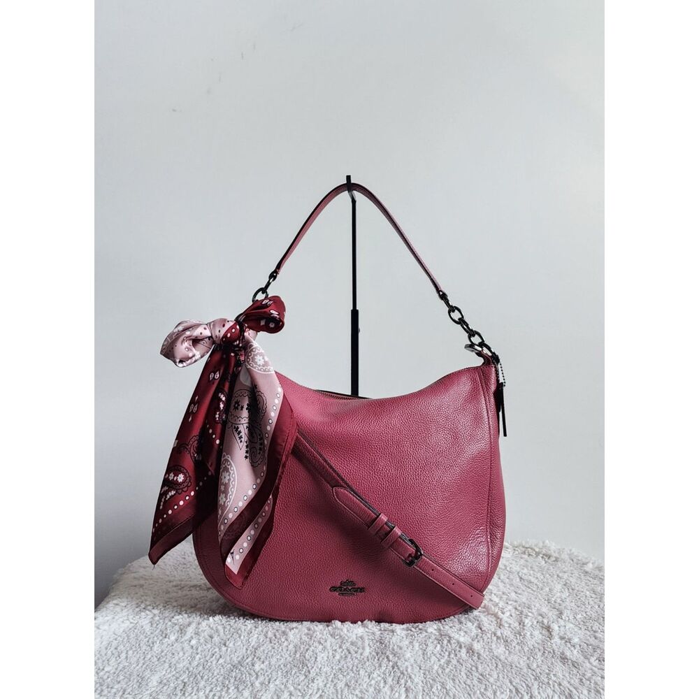 Authentic Coach Chelsea Hobo 32 | Raspberry Leather | Style F58036